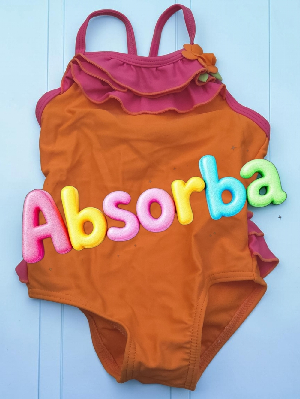 *1209 Absorba ruffle swimsuit Girls 12 months